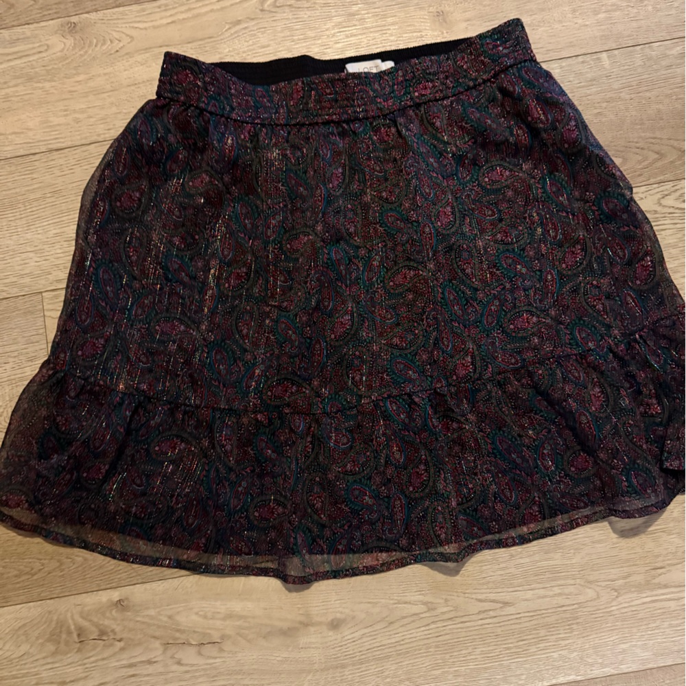 LOFT Elegant Shimmery Patterned Skirt